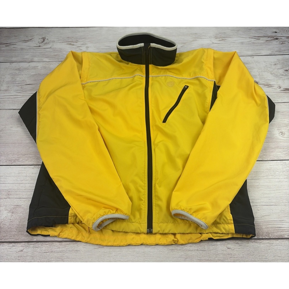 VTG Pearl Izumi Men's L Barrier Convertible Vest Cycling Jacket Vented Yellow